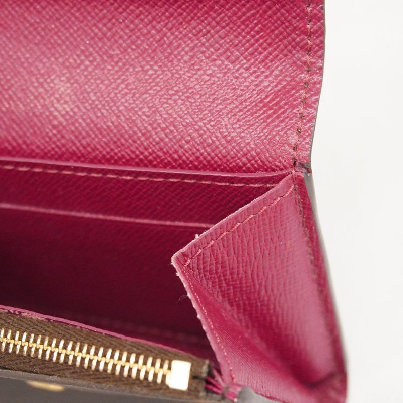 Louis Vuitton Coin Case Monogram Porte Monet Rosalie M41939 Brown Fuchsia Ladies