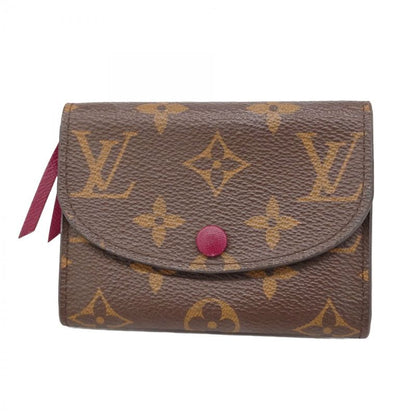 Louis Vuitton Coin Case Monogram Porte Monet Rosalie M41939 Brown Fuchsia Ladies