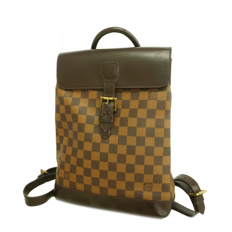 Louis Vuitton Backpack Daypack Damier Soho N51132 Ebene Womens