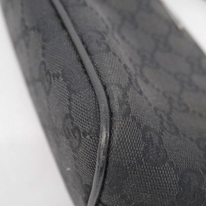 Gucci Handbag GG Canvas 07198 Canvas Black Silver Hardware Women