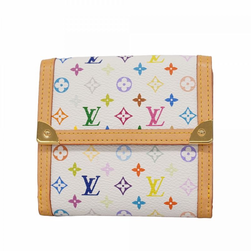 Louis Vuitton Trifold Wallet Monogram Multicolor Porte Monnaie Vie Carte Cles