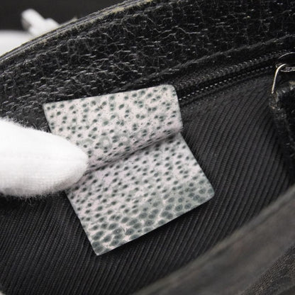 Gucci Waist Bag GG Canvas 92543 Canvas Black Silver Hardware Men Women Unisex