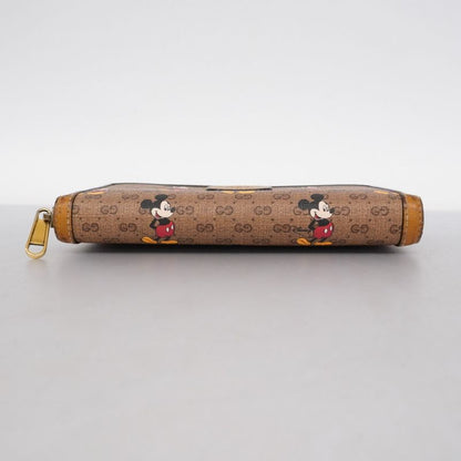 Gucci Long Wallet Micro Guccissima Mickey Mouse Collaboration 602532 PVC Brown