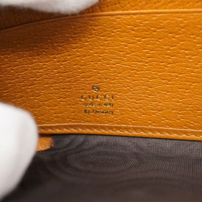 Gucci Long Wallet Micro Guccissima Mickey Mouse Collaboration 602532 PVC Brown