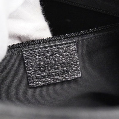 Gucci Shoulder Bag GG Canvas 113013 Canvas Black Silver Hardware Women