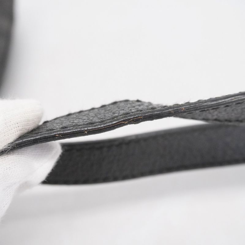 Gucci Shoulder Bag GG Canvas 113013 Canvas Black Silver Hardware Women