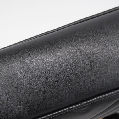 Gucci Shoulder Bag GG Marmont 447632 Leather Black Gold Hardware Women