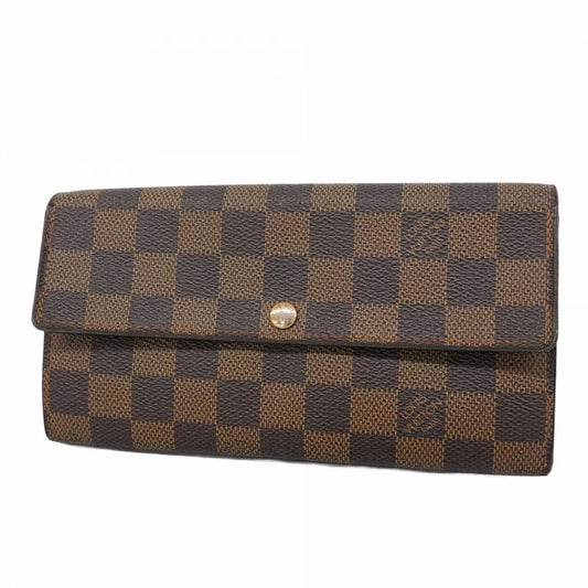 Louis Vuitton Damier Portefeuille Sarah N61734 Ebène Women's Long Wallet