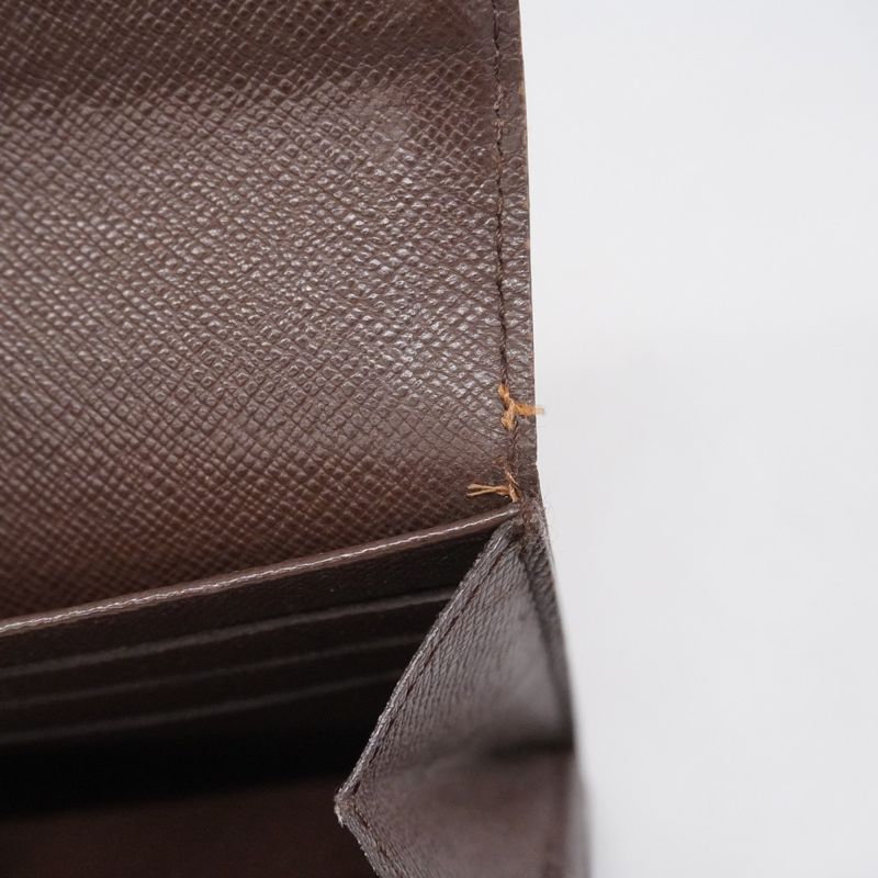 Louis Vuitton Damier Portefeuille Sarah N61734 Ebène Women's Long Wallet