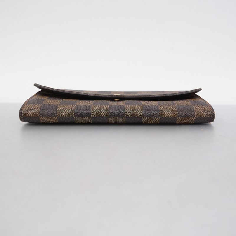 Louis Vuitton Damier Portefeuille Sarah N61734 Ebène Women's Long Wallet