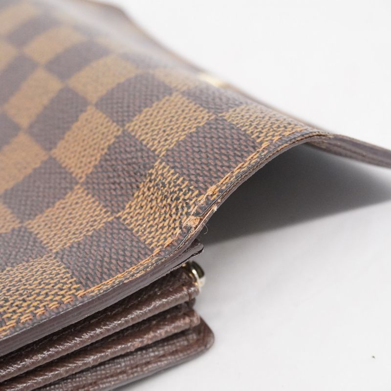 Louis Vuitton Damier Portefeuille Sarah N61734 Ebène Women's Long Wallet