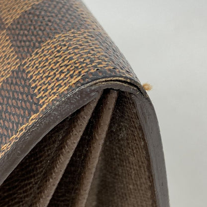 Louis Vuitton Damier Portefeuille Sarah N61734 Ebène Women's Long Wallet