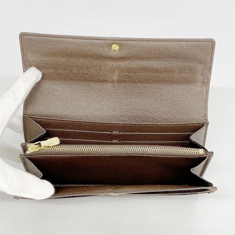 Louis Vuitton Damier Portefeuille Sarah N61734 Ebène Women's Long Wallet