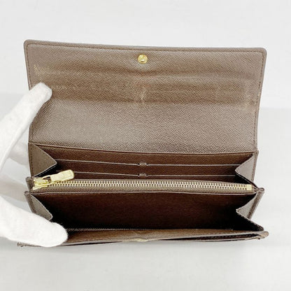 Louis Vuitton Damier Portefeuille Sarah N61734 Ebène Women's Long Wallet