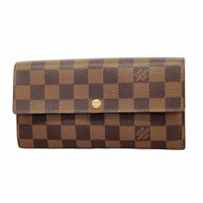 Louis Vuitton Damier Portefeuille Sarah N61734 Ebène Women's Long Wallet