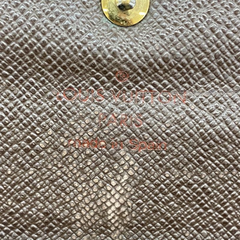 Louis Vuitton Damier Portefeuille Sarah N61734 Ebène Women's Long Wallet