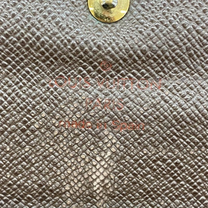 Louis Vuitton Damier Portefeuille Sarah N61734 Ebène Women's Long Wallet