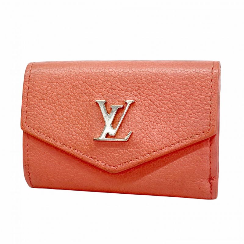 Louis Vuitton Taurillon Portefeuille Lock Mini M67858 Pink Sky Women's