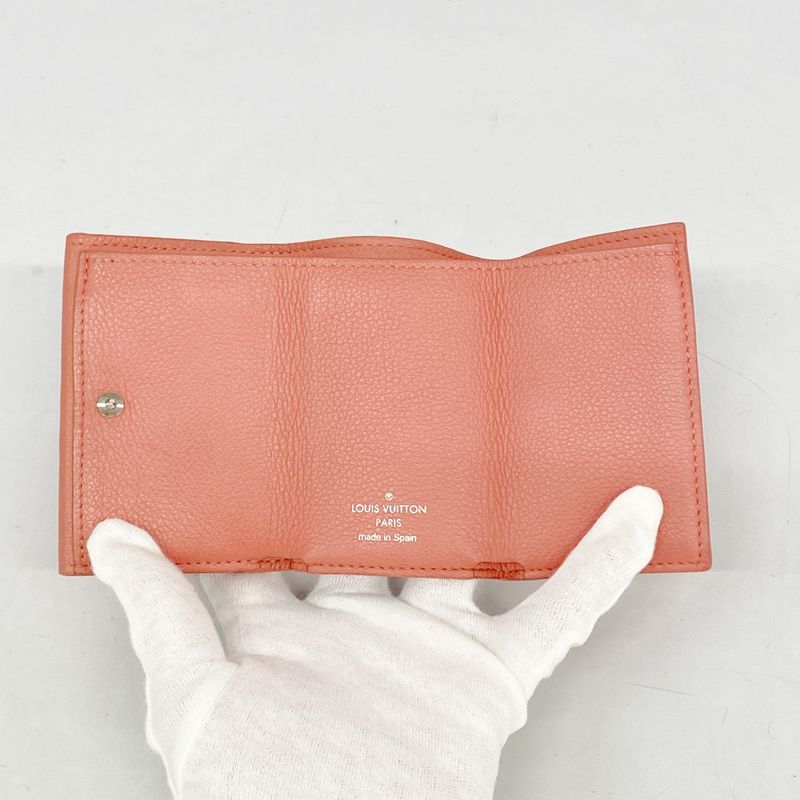 Louis Vuitton Taurillon Portefeuille Lock Mini M67858 Pink Sky Women's