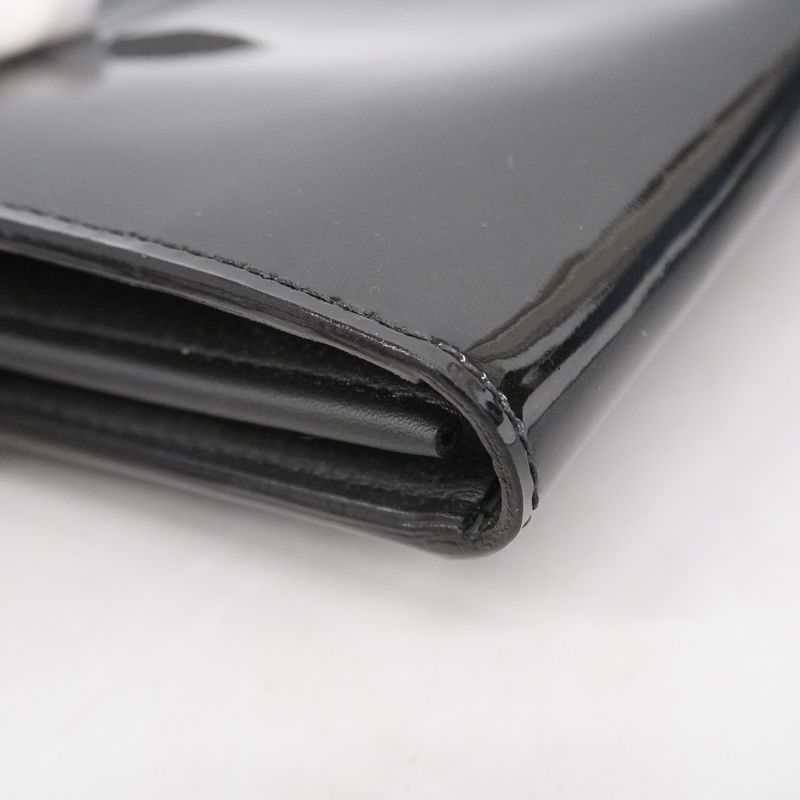 Louis Vuitton Vernis Portefeuille Louise M61316 Noir Black Women