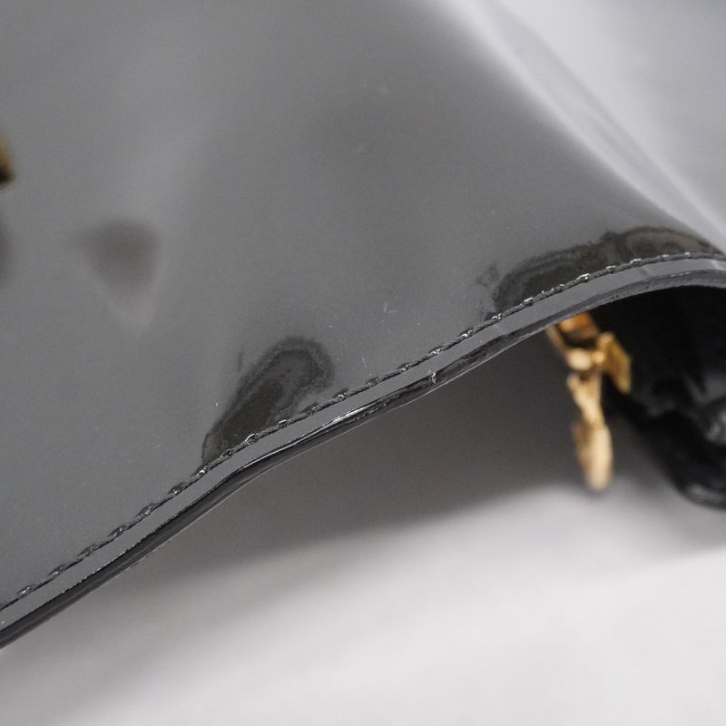 Louis Vuitton Vernis Portefeuille Louise M61316 Noir Black Women