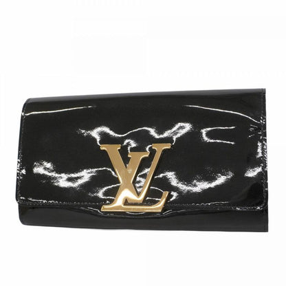 Louis Vuitton Vernis Portefeuille Louise M61316 Noir Black Women