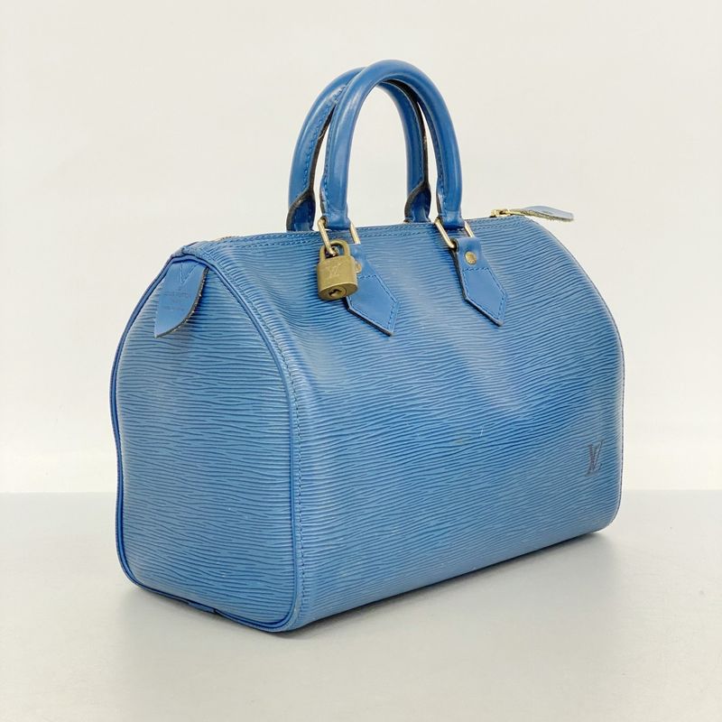 Louis Vuitton Handbag Epi Speedy 25 M43015 Toledo Blue Women's