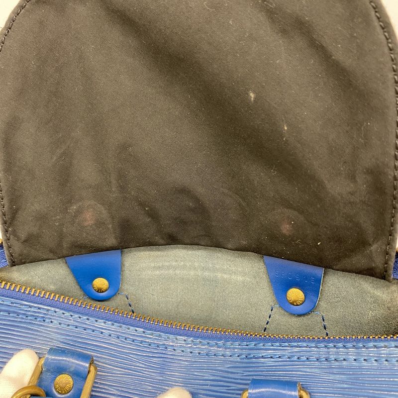 Louis Vuitton Handbag Epi Speedy 25 M43015 Toledo Blue Women's