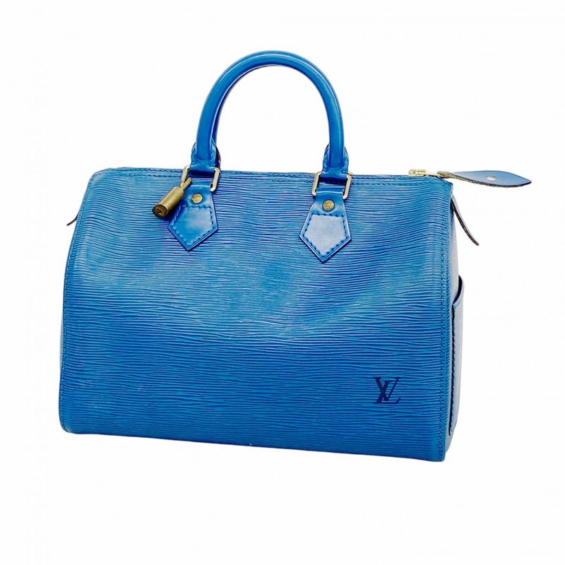 Louis Vuitton Handbag Epi Speedy 25 M43015 Toledo Blue Women's