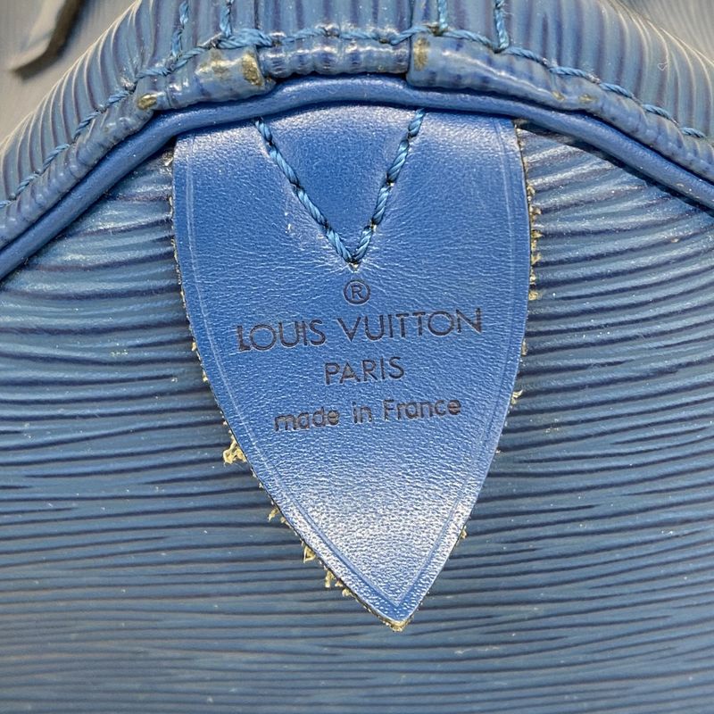 Louis Vuitton Handbag Epi Speedy 25 M43015 Toledo Blue Women's