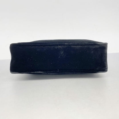 Prada Handbag Velvet Black Gold Hardware 2way Bag Ladies