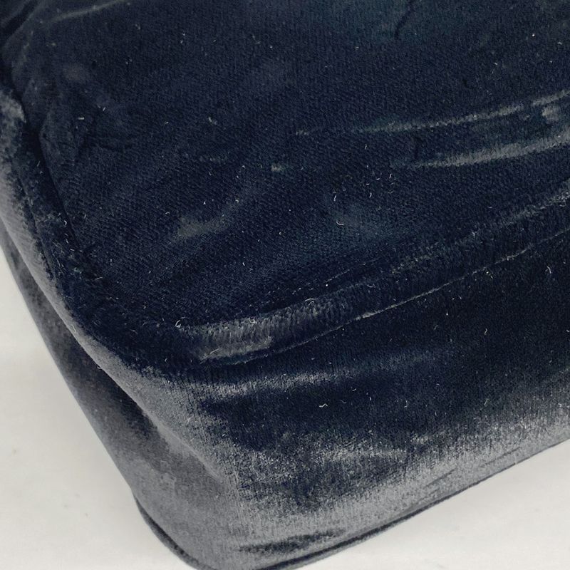 Prada Handbag Velvet Black Gold Hardware 2way Bag Ladies