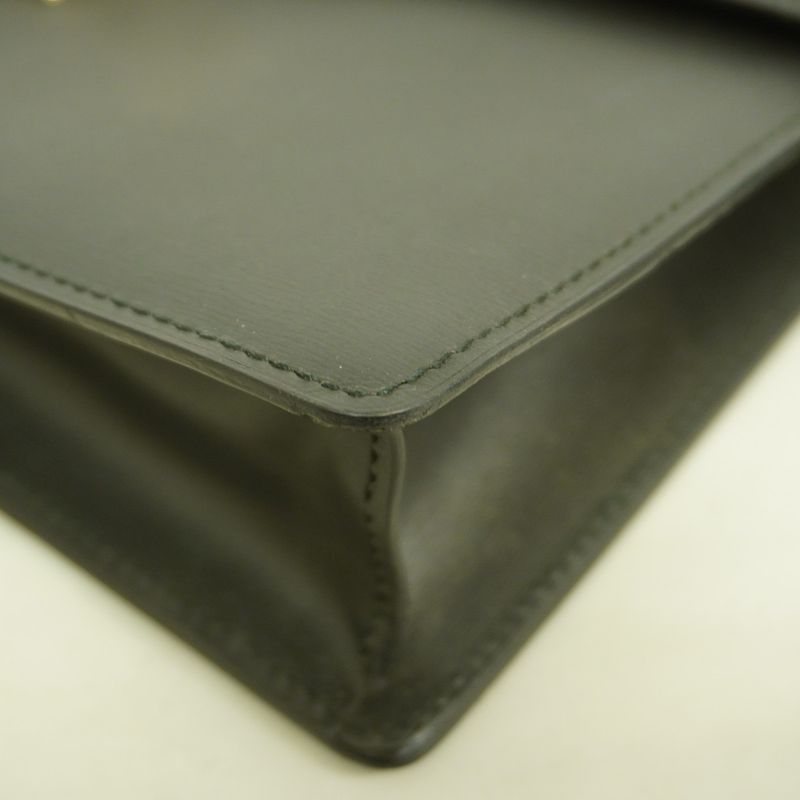 Cartier Clutch Bag Leather Black Silver Hardware Men's