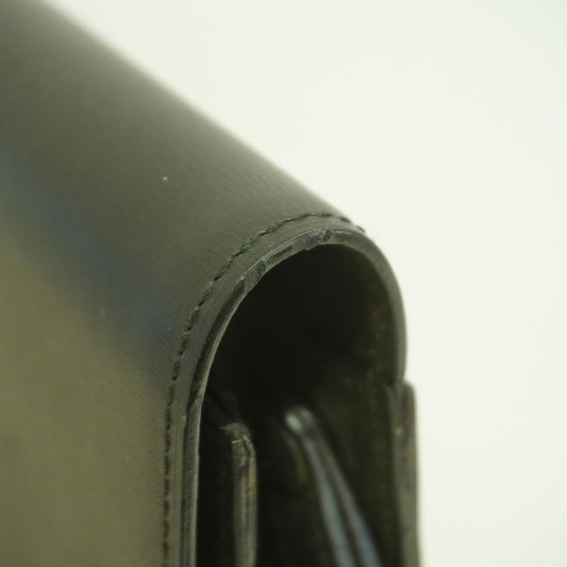 Cartier Clutch Bag Leather Black Silver Hardware Men's