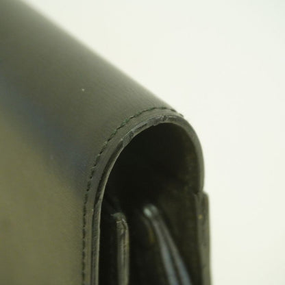 Cartier Clutch Bag Leather Black Silver Hardware Men's