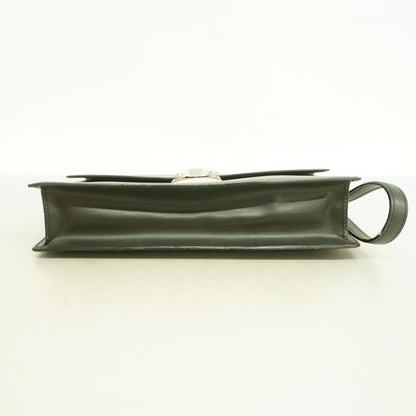 Cartier Clutch Bag Leather Black Silver Hardware Men's