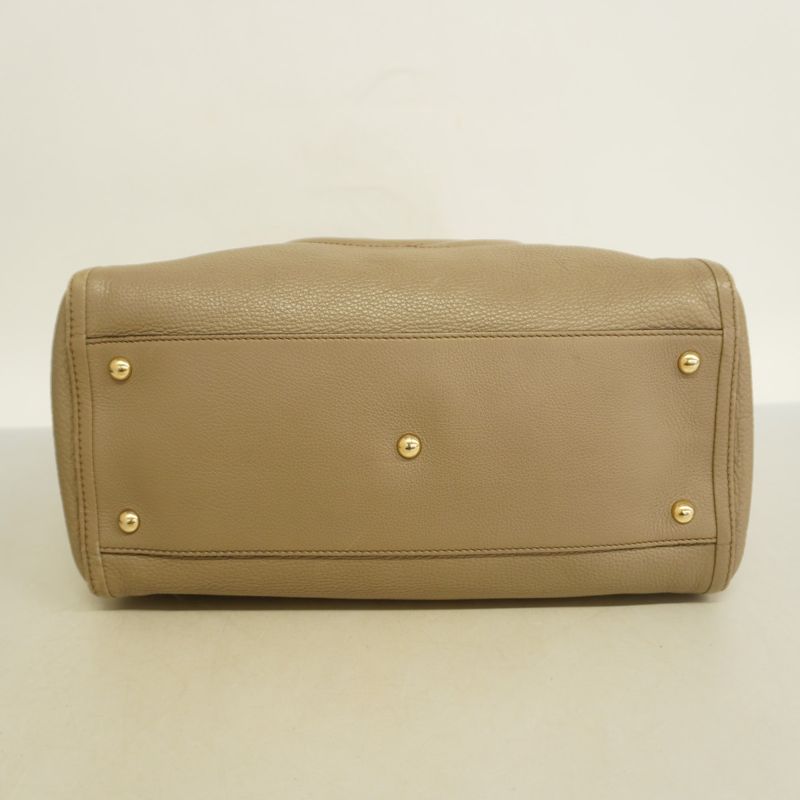 Gucci Tote Bag Soho 282309 Leather Beige Chien Pan Gold Hardware Women's