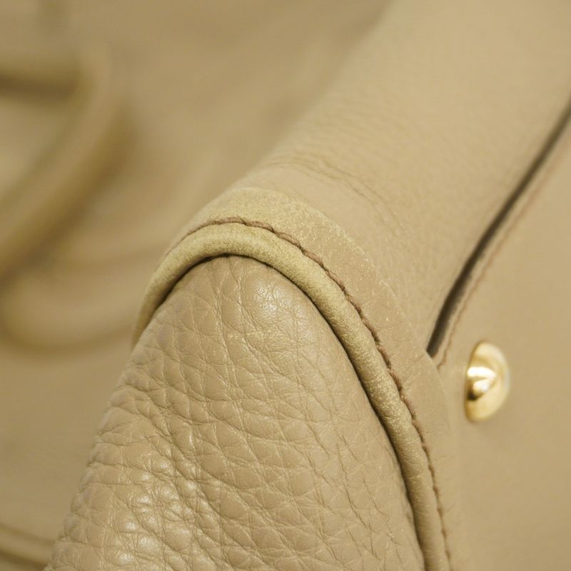 Gucci Tote Bag Soho 282309 Leather Beige Chien Pan Gold Hardware Women's