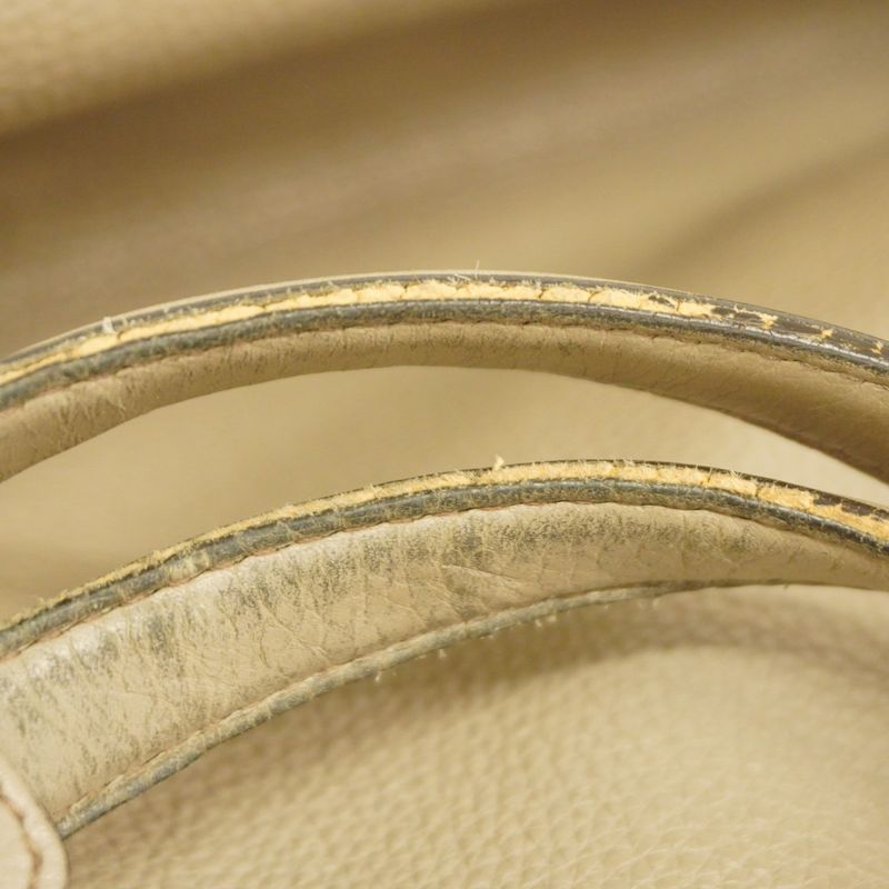 Gucci Tote Bag Soho 282309 Leather Beige Chien Pan Gold Hardware Women's