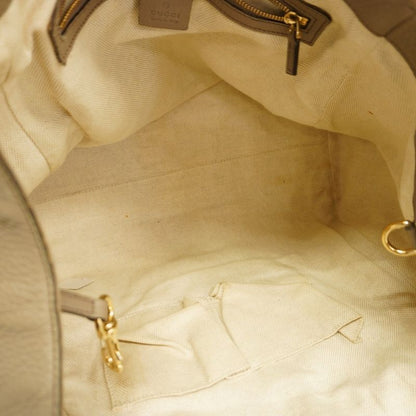 Gucci Tote Bag Soho 282309 Leather Beige Chien Pan Gold Hardware Women's