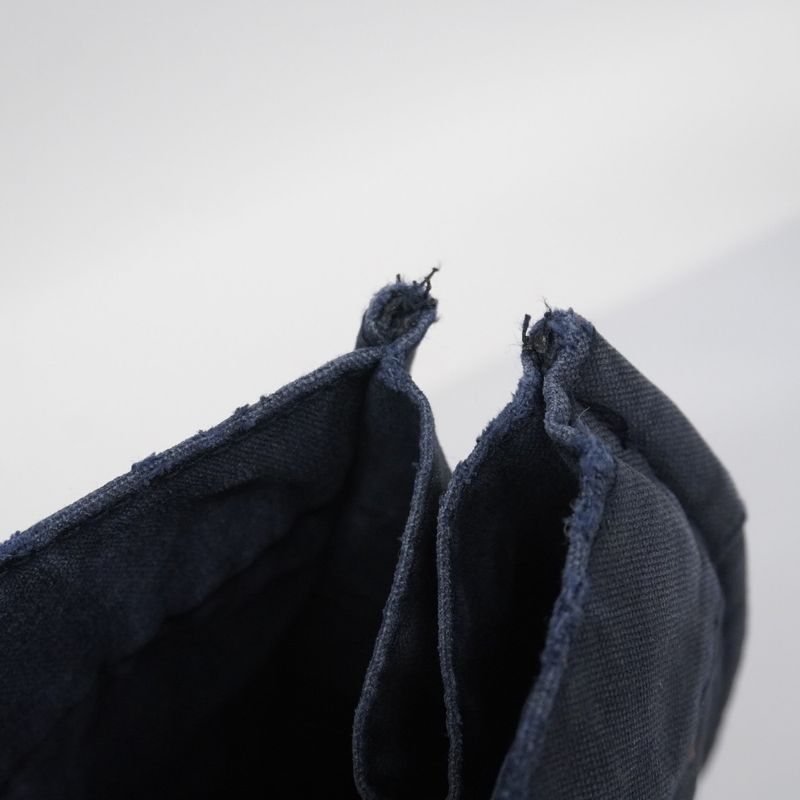 Hermes Tote Bag Fourre Tout Canvas Navy Silver Hardware Men Women Unisex