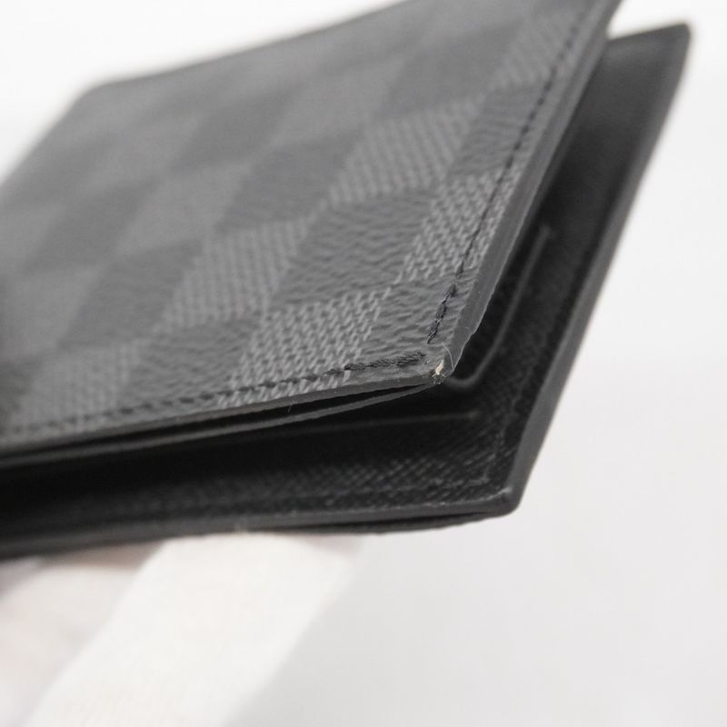 Louis Vuitton Wallet Damier Graphite Portefeuille Marco NM N63336 Black Men's