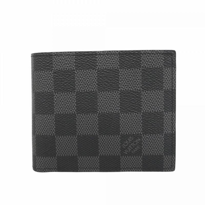 Louis Vuitton Wallet Damier Graphite Portefeuille Marco NM N63336 Black Men's