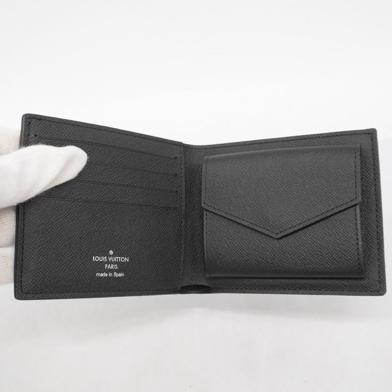 Louis Vuitton Wallet Damier Graphite Portefeuille Marco NM N63336 Black Men's