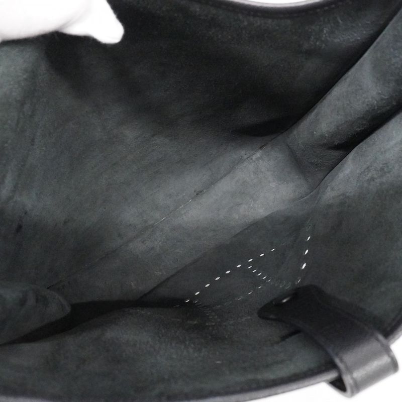 Hermes Shoulder Bag Evelyn GM 3 Epson Black Silver Hardware X Engraved Ladies