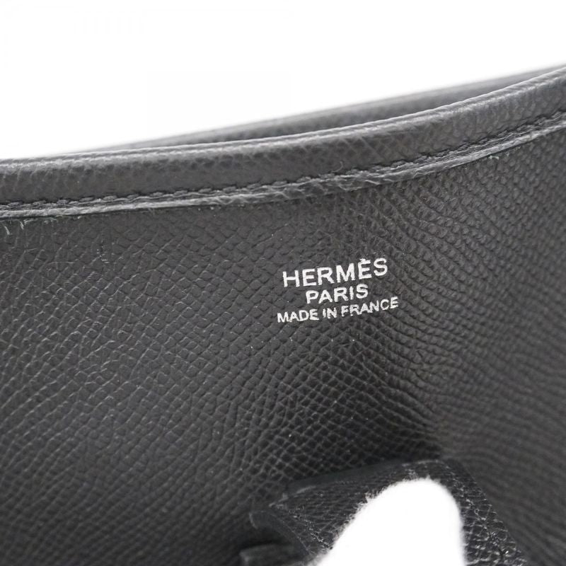 Hermes Shoulder Bag Evelyn GM 3 Epson Black Silver Hardware X Engraved Ladies