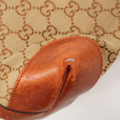 Gucci Tote Bag GG Canvas 247209 Canvas Brown Gold Hardware Women's