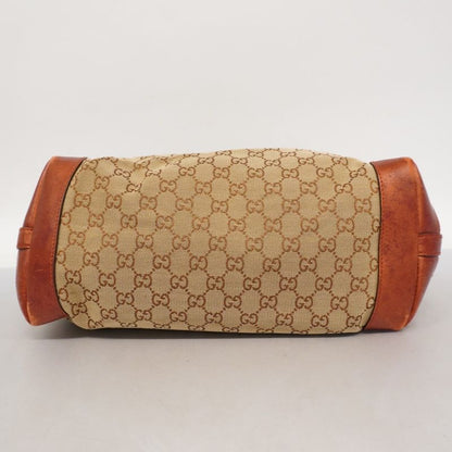 Gucci Tote Bag GG Canvas 247209 Canvas Brown Gold Hardware Women's