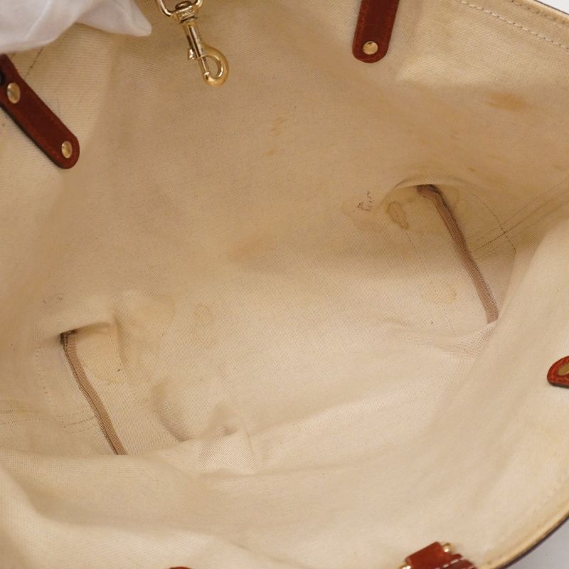 Gucci Tote Bag GG Canvas 247209 Canvas Brown Gold Hardware Women's