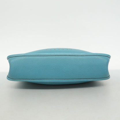 Hermes Shoulder Bag Evelyn PM 1 Taurillon Clemence Blue Jean Silver Hardware □I